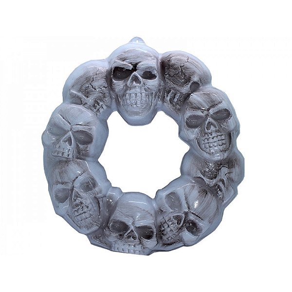 Guirlanda Caveiras Plásticas Halloween 35cm