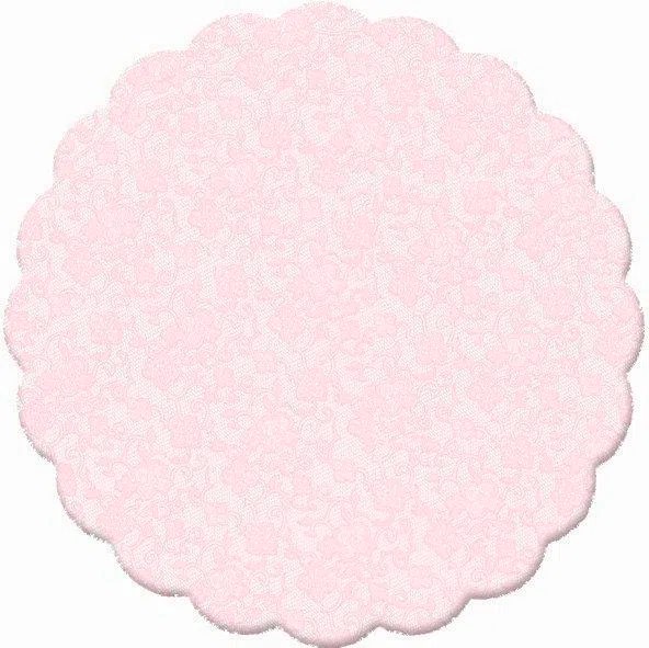 Fundo Rendado Redondo Rosa 7cm - 100 unidades