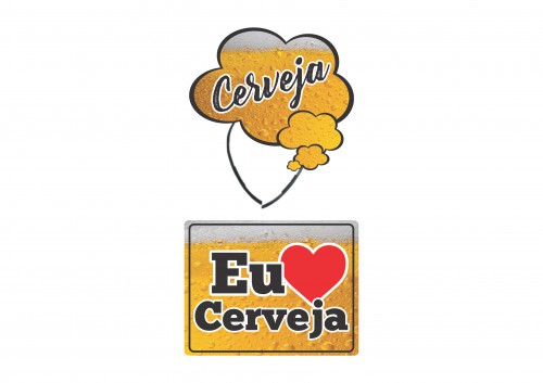 Kit Plaquinha e Tiara Cerveja