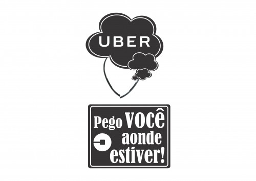 Kit Plaquinha e Tiara Uber