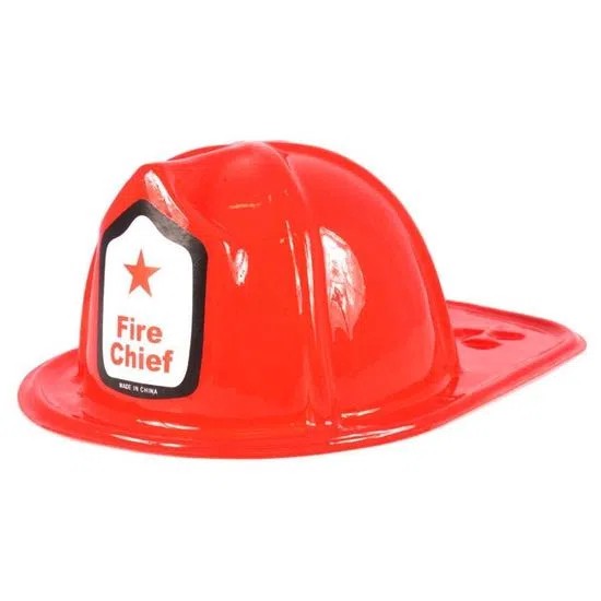 Chapéu Plástico Bombeiro 26x21cm - 1 Unidade