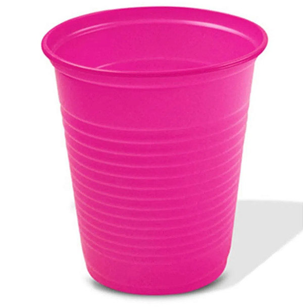 Copo Descartável Biodegradável 200ml - Pink - 50 Unidades