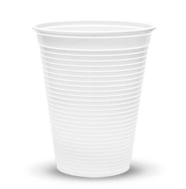 Copo Descartável Biodegradável 200ml - Branco - 50 Unidades