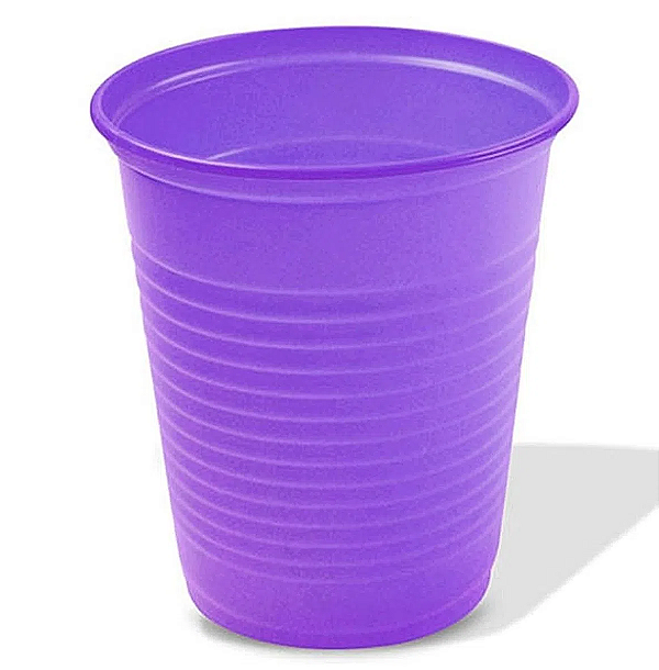 Copo Descartável Biodegradável 200ml - Roxo - 50 Unidades