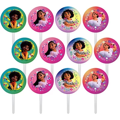 Palitos Decorativos em E.V.A para Docinhos Festa Encanto 10cm - 12 Unidades - Piffer