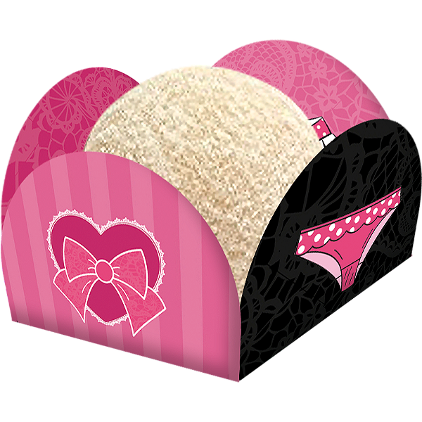 Porta Forminha Para Doces Festa Chá de Lingerie 3,5x3,5cm - 40 Unidades