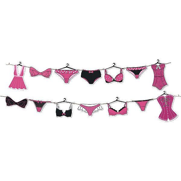 Faixa Decorativa Festa Chá De Lingerie Especial - 2,53 Metros - Montada