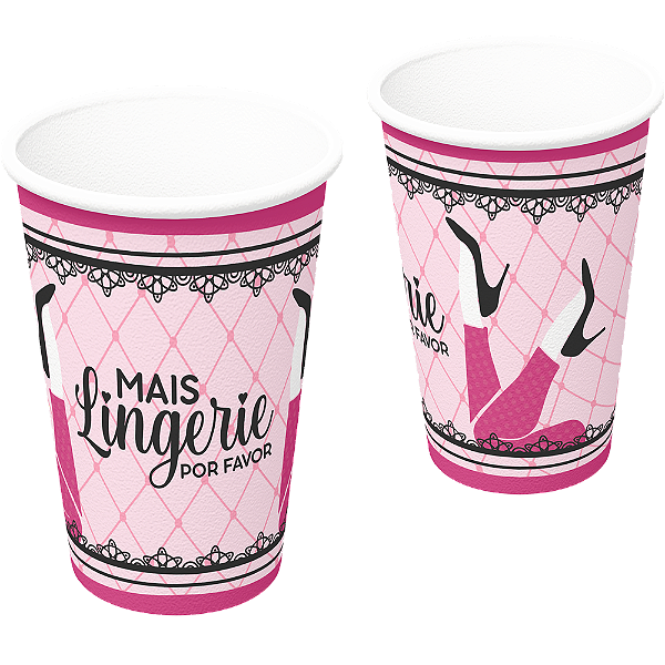 Copo de Papel Chá de Lingerie 300ml - 8 Unidades