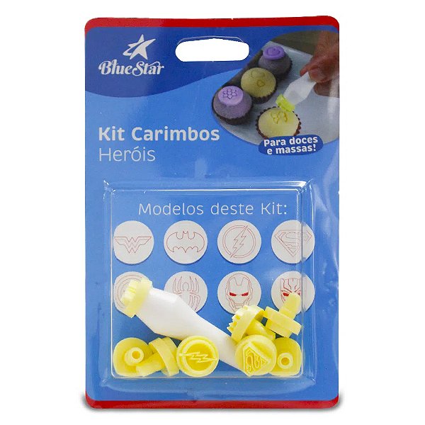 Kit Carimbos Heróis - 9 Peças