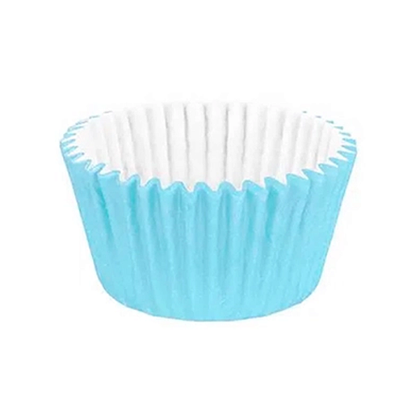 Forminha de Papel Lisa Azul Claro - Número 6 - 100 Unidades