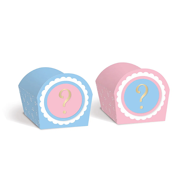 Porta Forminha Para Doces Festa Chá de Revelação 3,5cm x 3,5cm - 40 Unidades