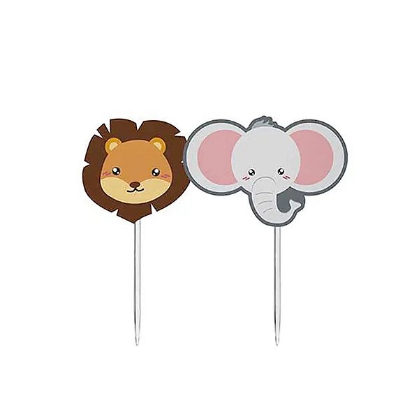 Pick Decorativo Bem Vindo a Selva - 4 Unidades