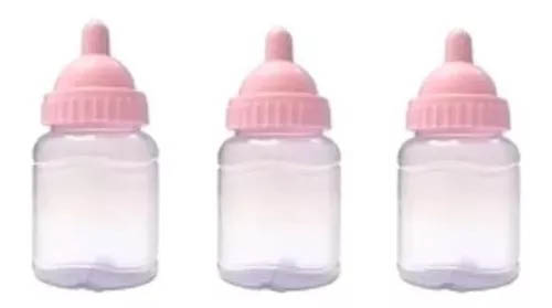 Mini Mamadeira para Lembrancinha Rosa - 10 Unidades