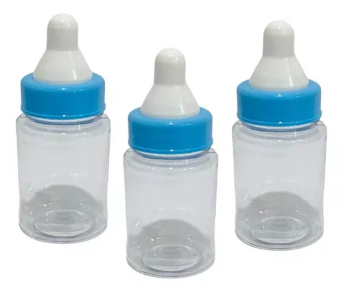 Mini Mamadeira para Lembrancinha Azul - 10 Unidades