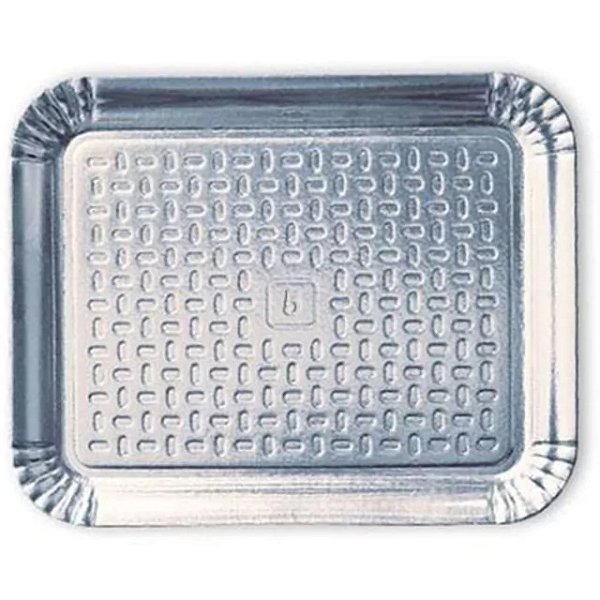 Bandeja Laminada Retangular Prata - 38x47cm