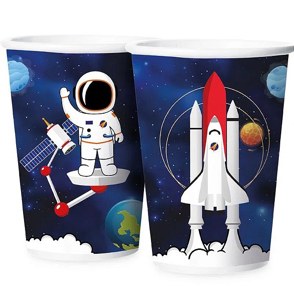 Copo de Festa Astronauta - 8 unidades