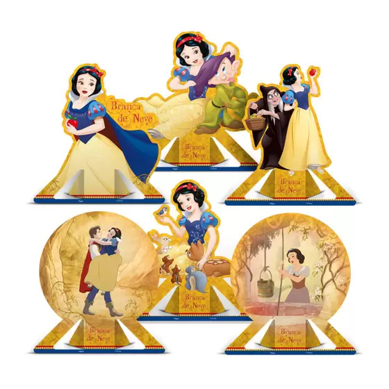 Decoração de Mesa Branca de Neve - 6 unidades