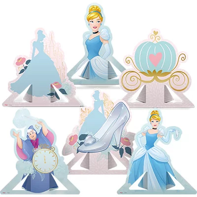 Decoração de Mesa Cinderela - 6 unidades