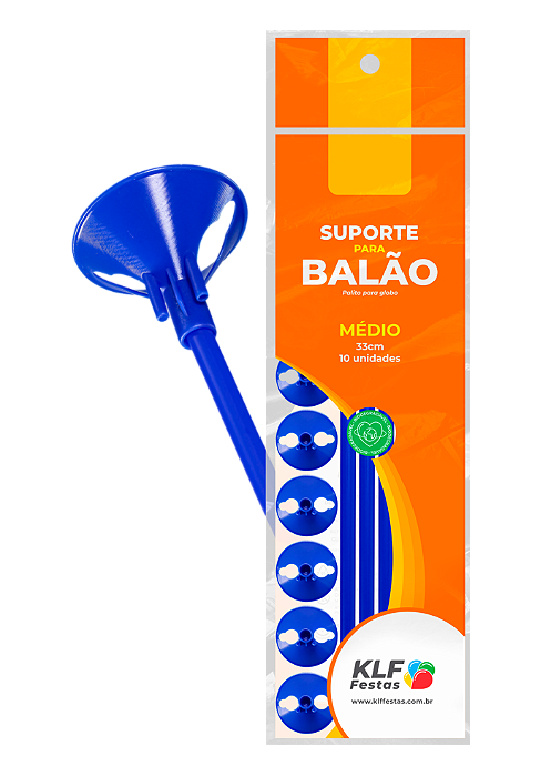 Suporte para Balão 33cm - Azul - 10 Unidades
