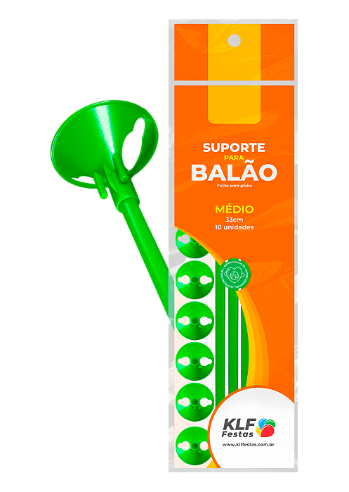 Suporte para Balão 33cm - Verde - 10 Unidades