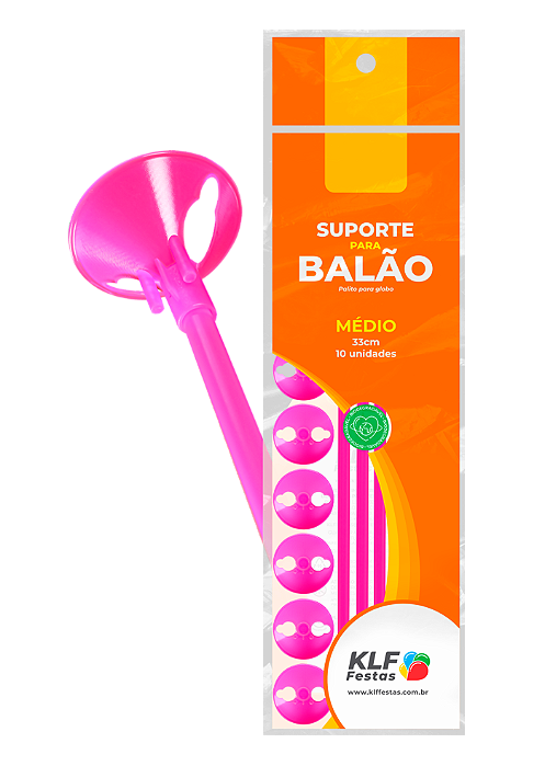 Suporte para Balão 33cm - Pink - 10 Unidades