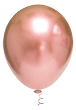 Balão Platinado Cromado Rose Gold 9 Polegadas (23cm) - 25 Unidades
