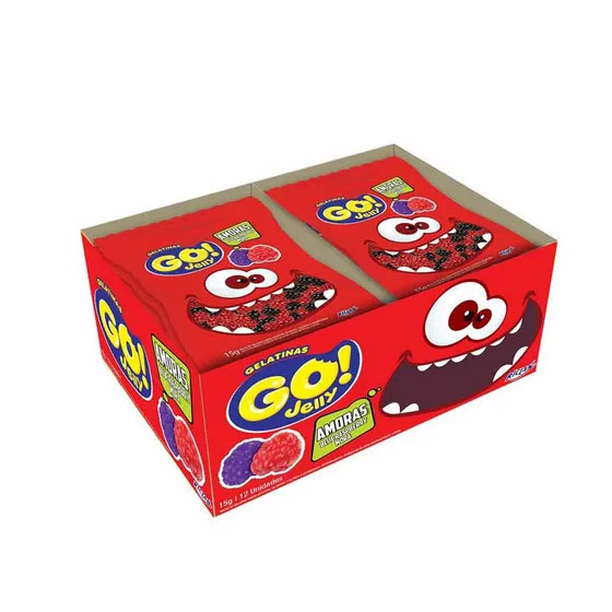 Bala De Gelatina Amora Go Jelly - 12 Unidades de 15g