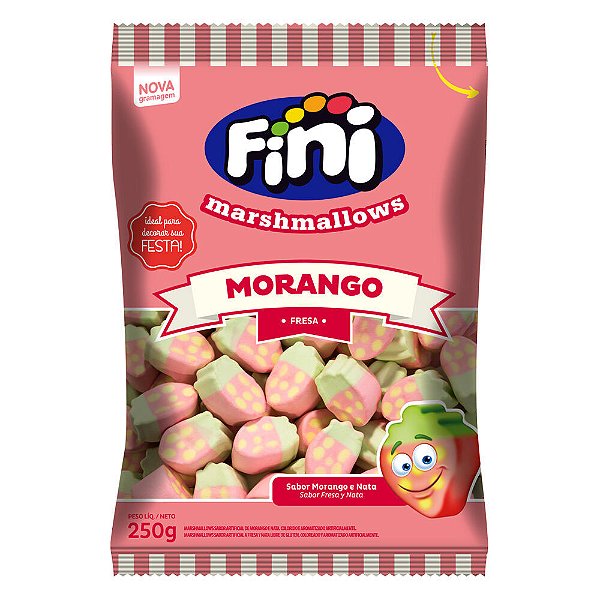 Marshmallow Morango - 250G Fini