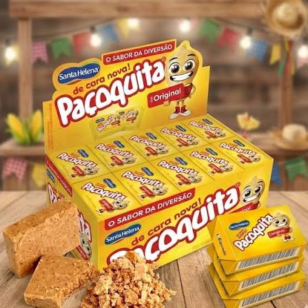 Paçoca Quadrada Paçoquita Embalada - Caixa 1KG - 50 Unidades