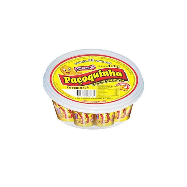 Paçoca de Rolha Embaladas Amendupã 8 Unidades - 120g Pote