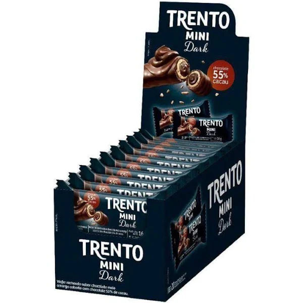 Trento mini sabor chocolate dark 256g - PECCIN