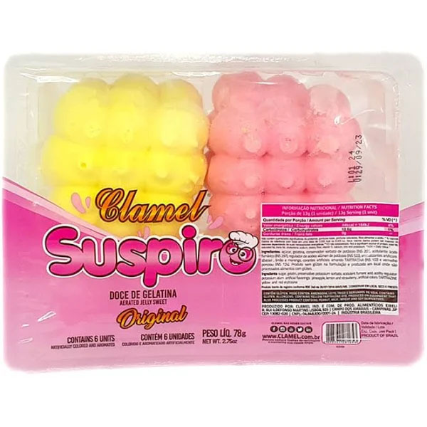 Caixa Suspiro Clamel 78g - 6 unidades
