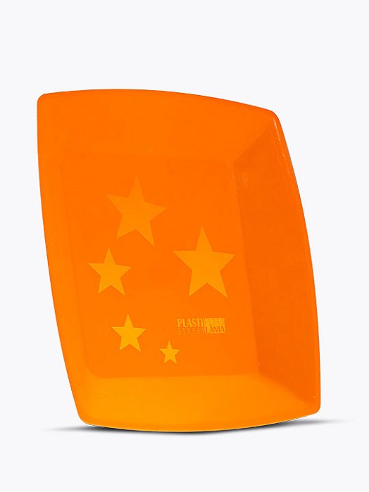 Prato Neon Laranja 25x25cm - 10 unidades