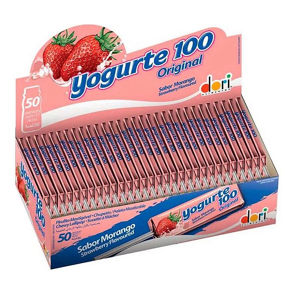Pirulito Mastigável Yogurte 100 - 50 Unidades