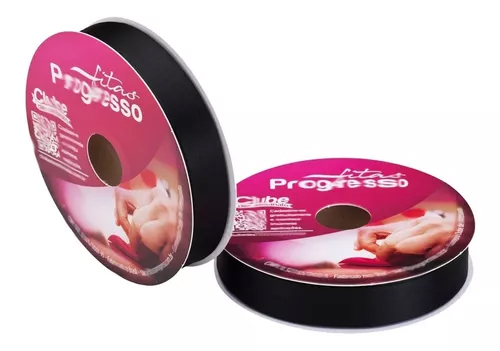 Fita Lisa Decorativa Preto 15mm X 50 Metros Macia