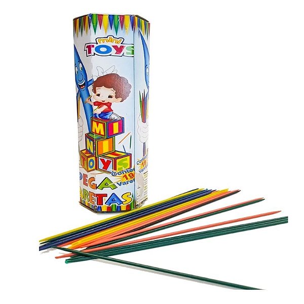 Jogo Pega Varetas Minitoys /Tubo com 19 Varetas.