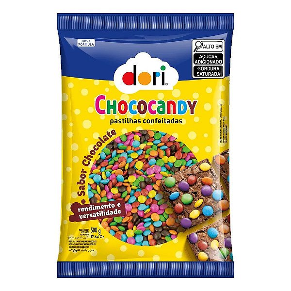 Confeitos Pastilhas Chococandy Colorido – 500g – Dori 🍬