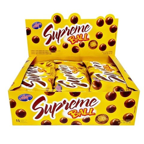 Chocolate Supreme Ball Branco - 15 UNIDADES