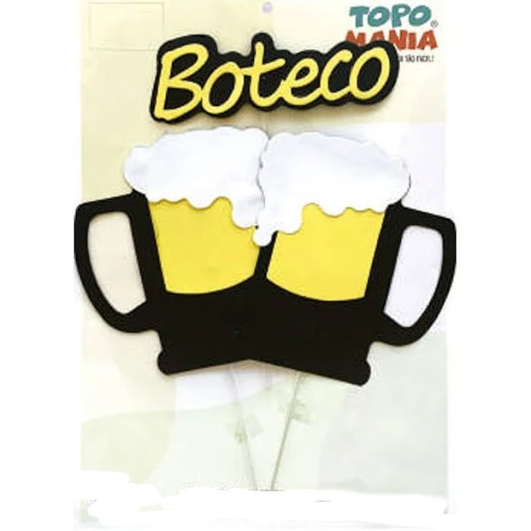 Topo de Bolo Boteco Caneca de Cerveja - Topo Mania