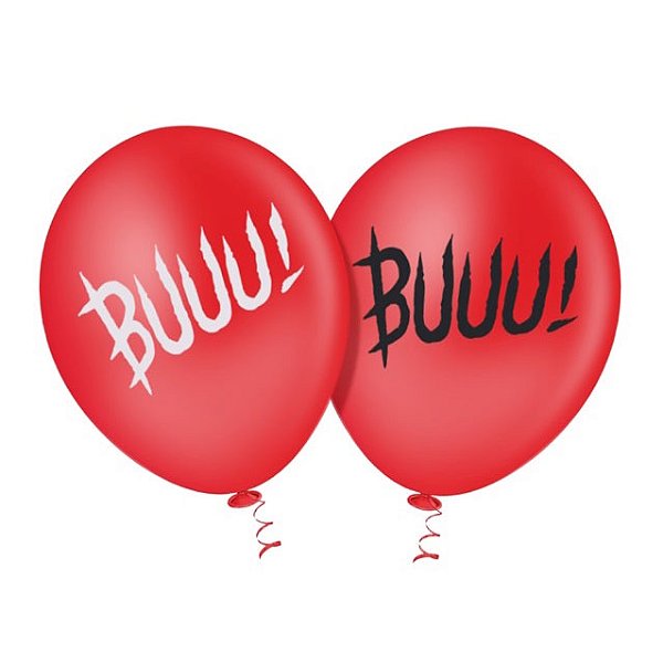 Balões Latex Halloween BUUU! - 10 Polegadas (25cm) - 25 Unidades