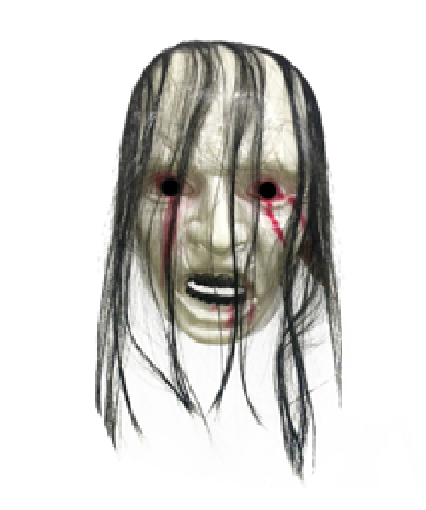 Máscara Monstro com Cabelo Halloween