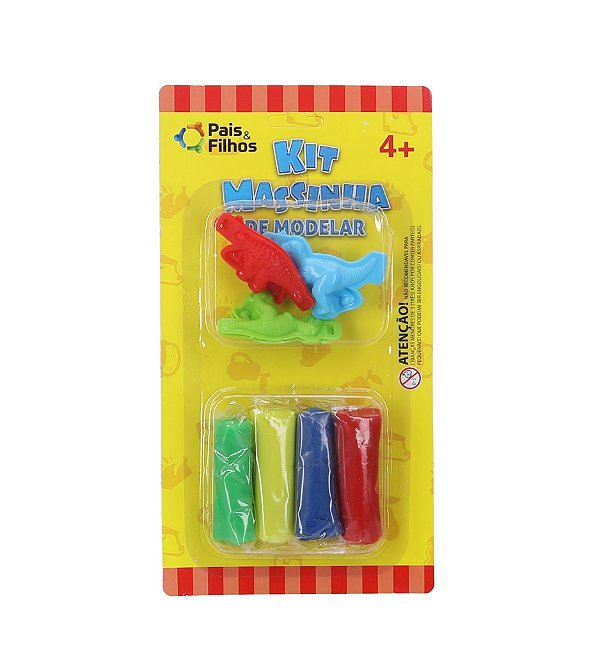 Kit Massinha de Modelar Dinossauros