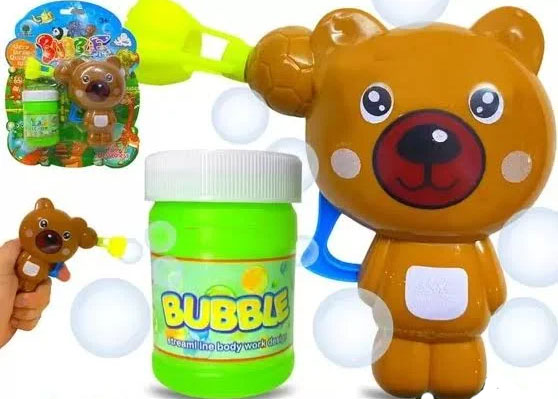 Pistola Lança Bolhas 10cm Manual Animais Sortidos - 1 Unidade