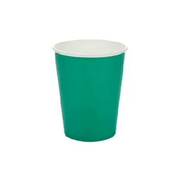 Copo de Papel Liso Verde 250ml - 10 Unidades