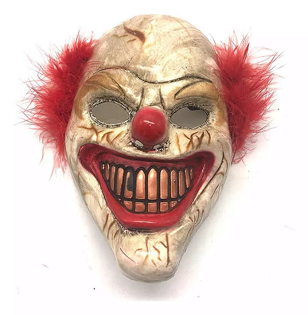 Máscara Palhaço Assustador Plástico Com Elástico Halloween