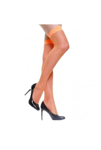 Meia Calça Feminina Laranja Neon Festa