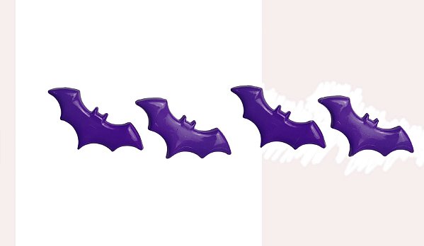 Pisca Pisca Halloween com Morcegos Roxos – 1,15m | Decoração Iluminada