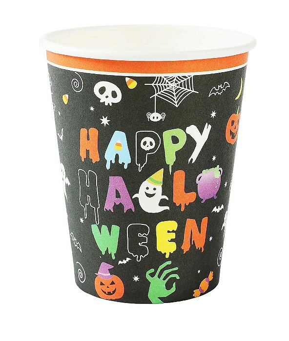 Copo de Papel Happy Halloween 270ml - 10 Unidades