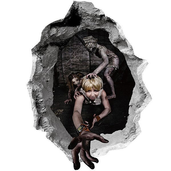 Adesivo Decorativo Poster do Terror Assustador Decoração De Halloween - 60cm x 45cm