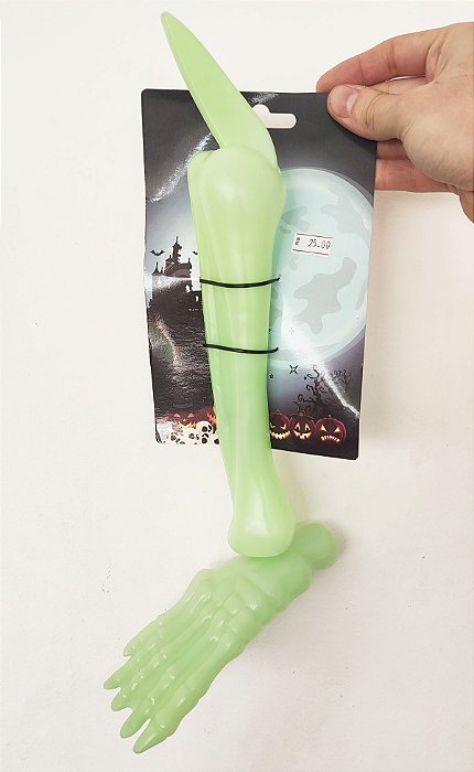 Pé Estaca do Terror de Plástico para Jardim Halloween - 38cm x 13 cm - 1 Unidade